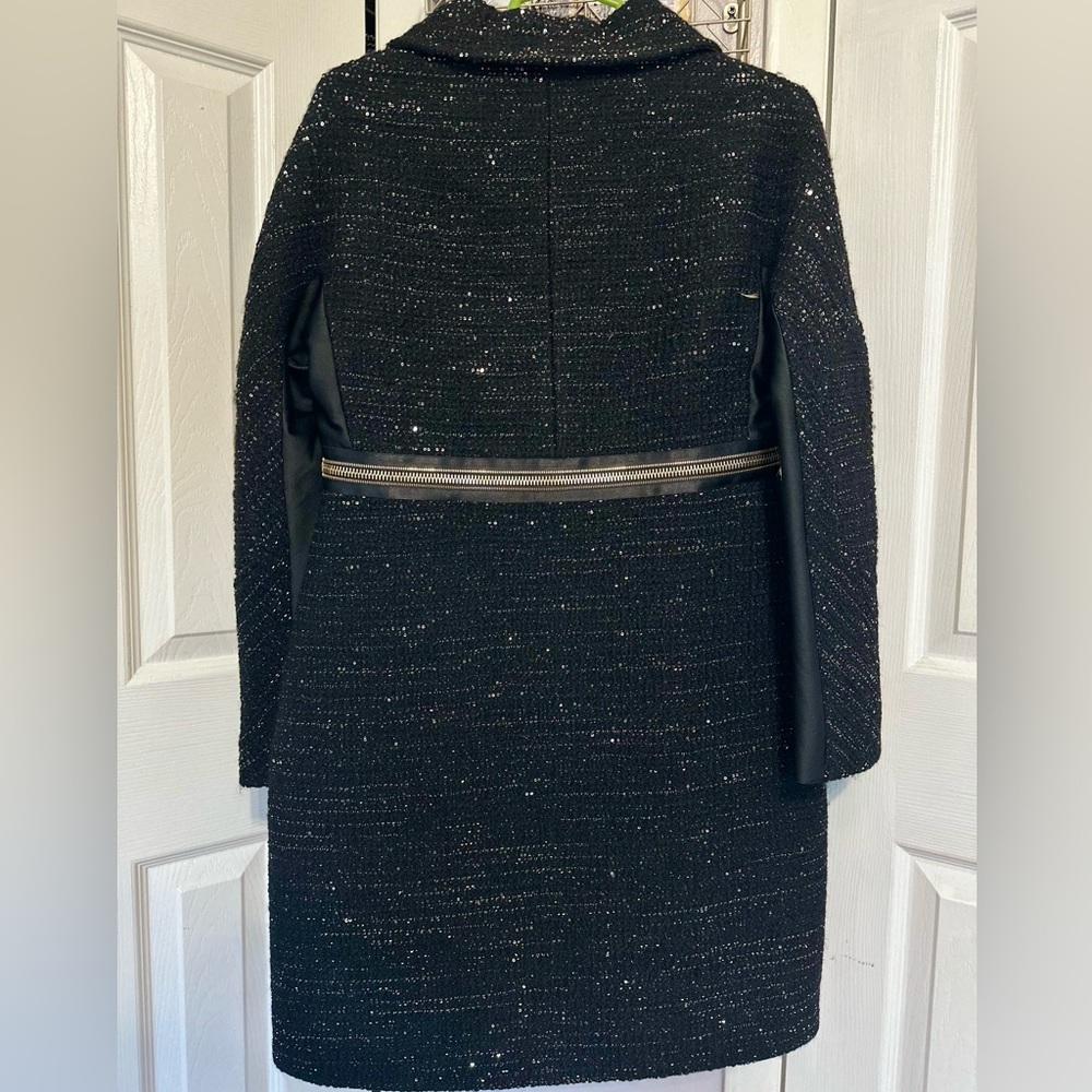 Moncler Gamme Rouge Limited Edition Sequin Statement Coat – Size 0 Black & Gold✨ - Picture 3 of 9